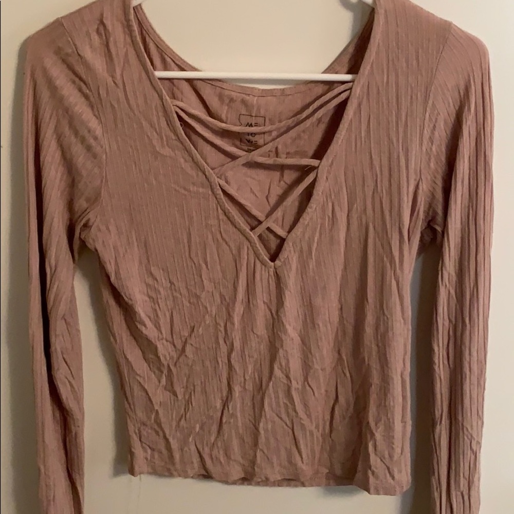 V Neck Long Sleeve